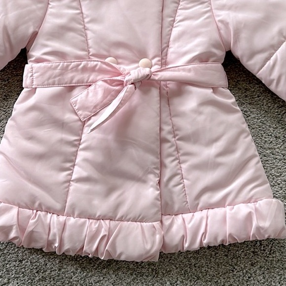 Girls Baby Graziella Pink Puffer Coat - Picture 5 of 9
